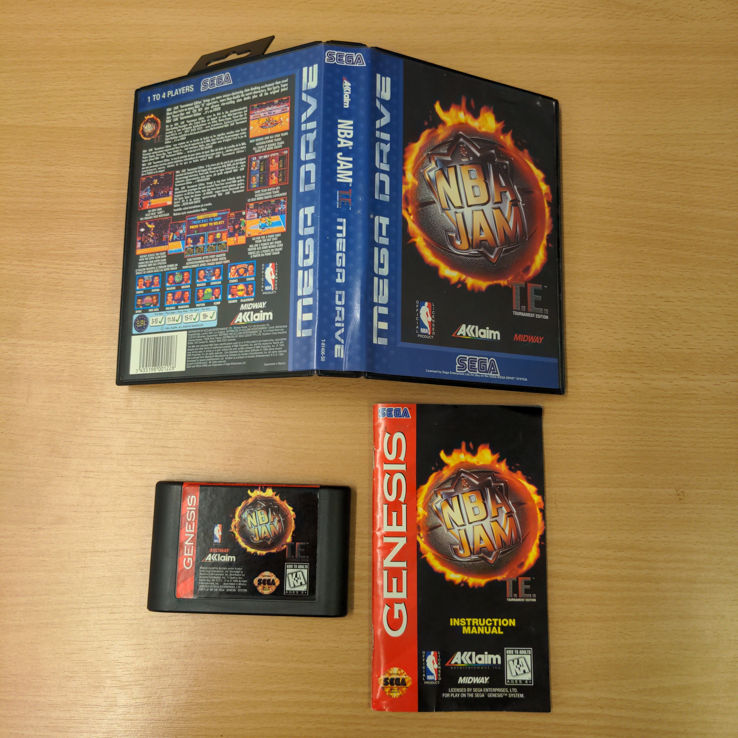 NBA Jam Tournament Edition Sega Mega Drive game complete NBA Jam Tournament Edition Sega Mega Drive game complete